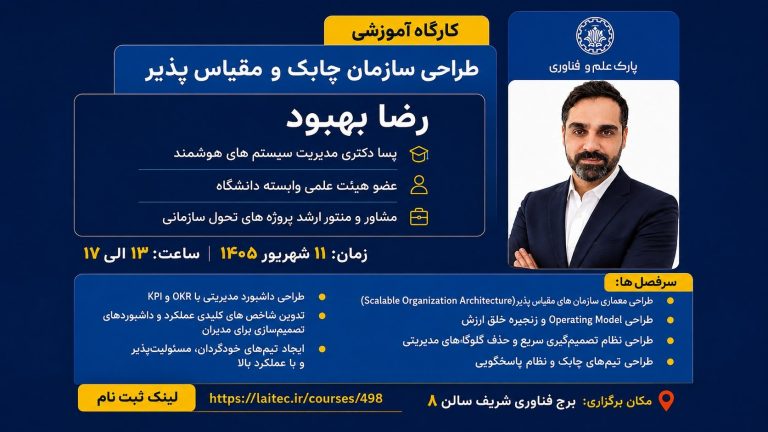 کارگاه آموزشی طراحی سازمان چابک و مقیاس پذیر
