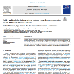 Agility and flexibility in international business research: A comprehensive review and future research directions