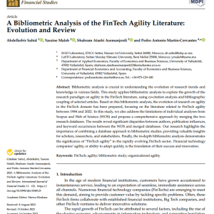A Bibliometric Analysis of the FinTech Agility Literature: Evolution and Review